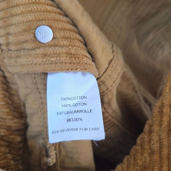 Madewell Straight Leg Corduroy Overalls Women's Medium Golden - Picture 9 of 9